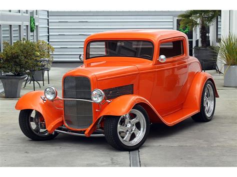 SBC V8 powered with Automatic Transmission, Rack & pinion Steering and it has AC the Small Block Chevy is fed by a 3X2 Holley setup and featured. . 1932 ford for sale